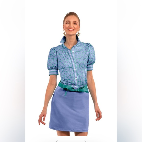 Gretchen Scott Lucy In The Sky With Diamonds Puff Top size S - Picture 1 of 5
